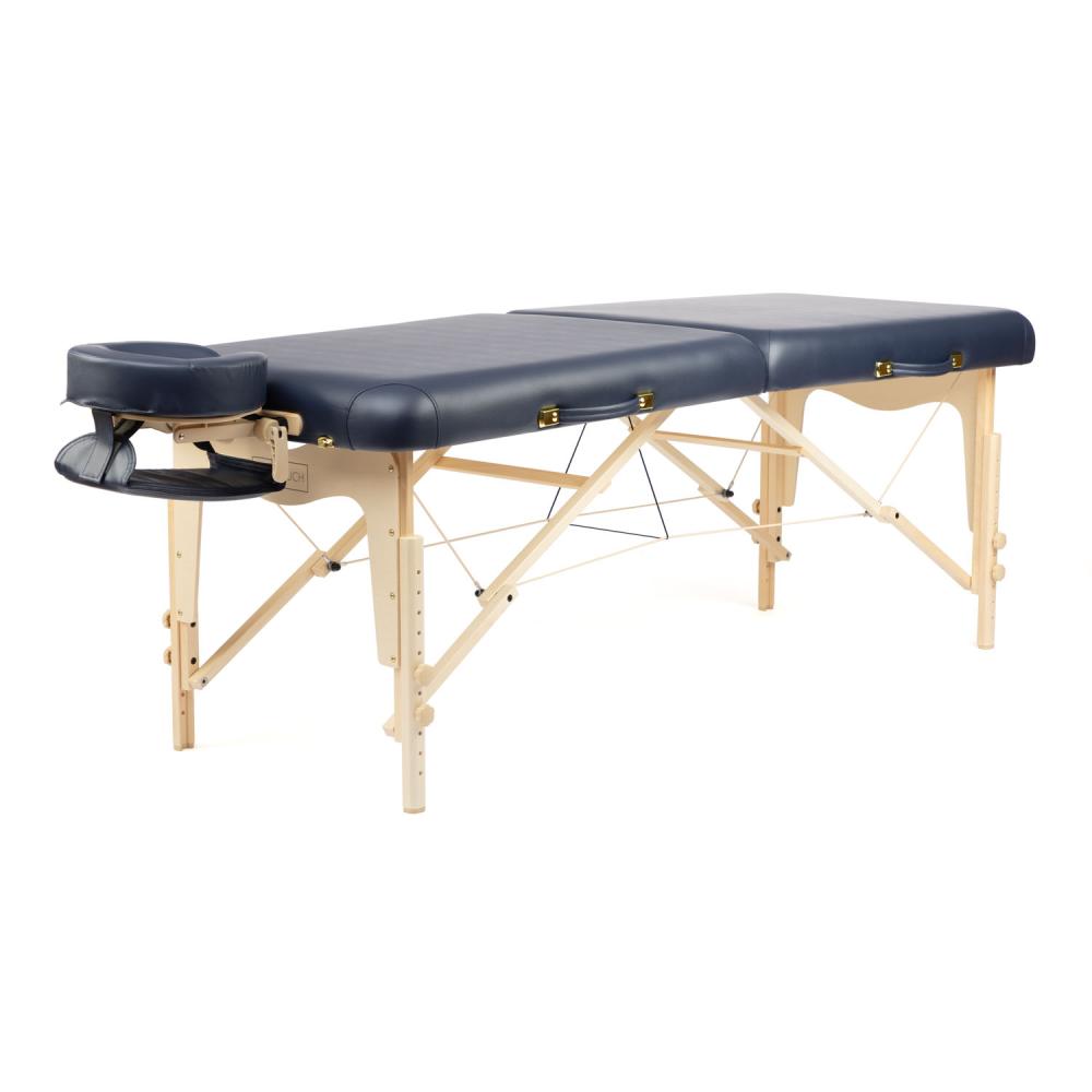 Φορητό κρεβάτι μασάζ WellTouch BALANCE II 71 cm σε σκούρο μπλε με προσκέφαλο