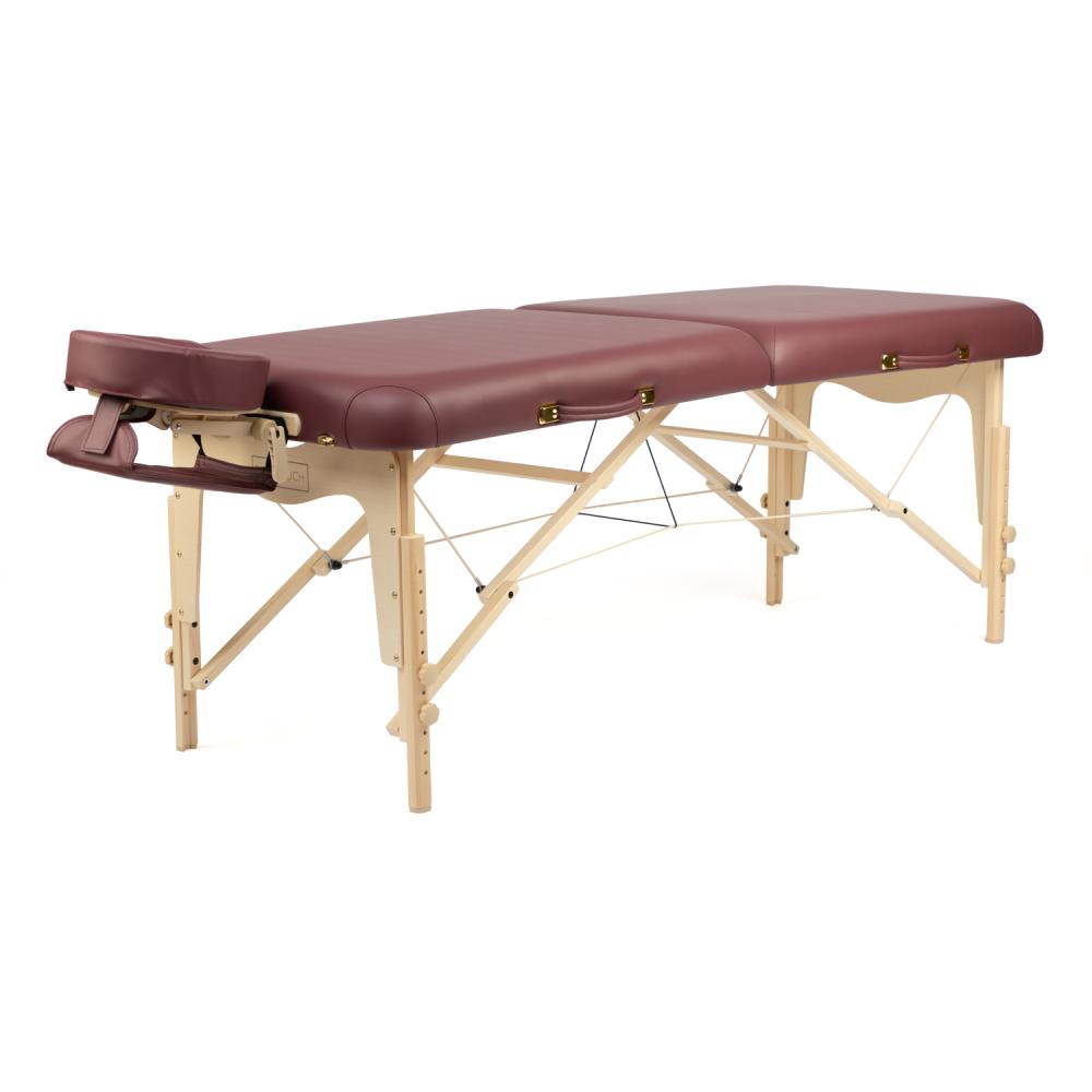 Φορητό κρεβάτι μασάζ WellTouch BALANCE II 71 cm σε μπορντό με προσκέφαλο