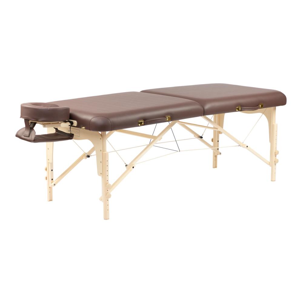 Φορητό κρεβάτι μασάζ WellTouch BALANCE II 76 cm σε σοκολατί με προσκέφαλο