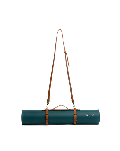 Bhalfmoon ιμάντας μεταφοράς στρώματος - mat carrier- απο vegan leather καφέ
