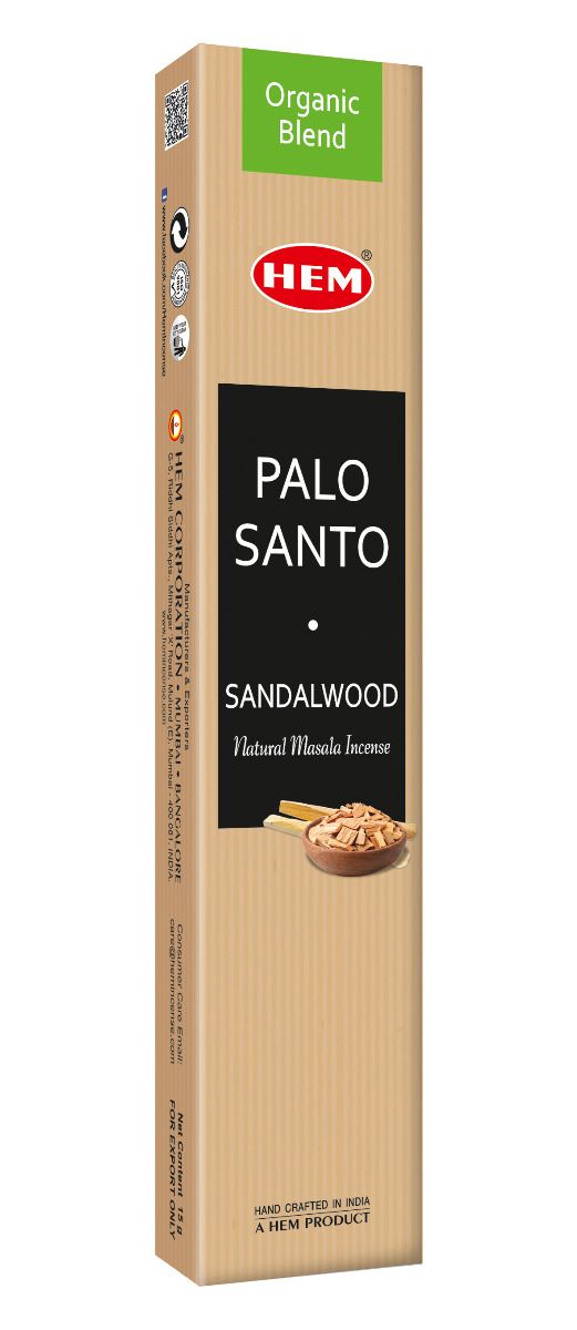 HEM masala Οργανικό Στικ – Άρωμα Palo Santo & Σανδαλόξυλο – 15g - mykarma.gr