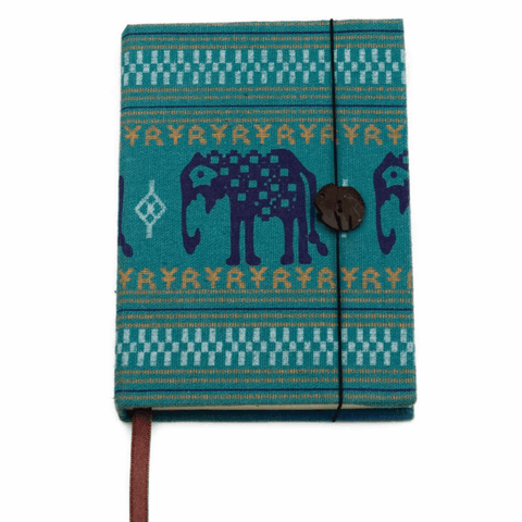 Υφασμάτινο σημειωματάριο με ελέφαντα Διαστάσεις: 6x12 cm - mykarma.gr
