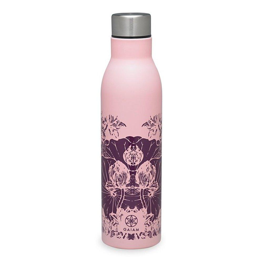 Gaiam EASY GRIP WATER BOTTLE FLORAL - Μπουκάλι Νερού Γιόγκα 740ml(25 OZ) - mykarma.gr
