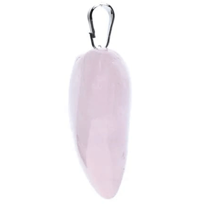 Κρεμαστό κόσμημα-μενταγιόν σε σχήμα καρδιάς-Ροζ Χαλαζίας(Rose Quartz).Διαστάσεις: 2,5 εκ - mykarma.gr
