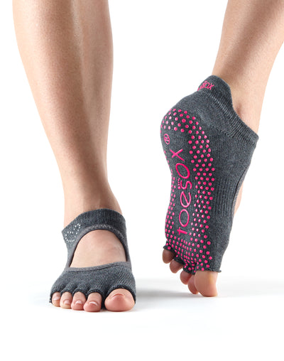 Toesox Half Toe Bellarina Grip | Αντιολισθητικές κάλτσες Μπαλαρίνα με κομμένα δάκτυλα.Απο Οργανικό βαμβάκι. - mykarma.gr