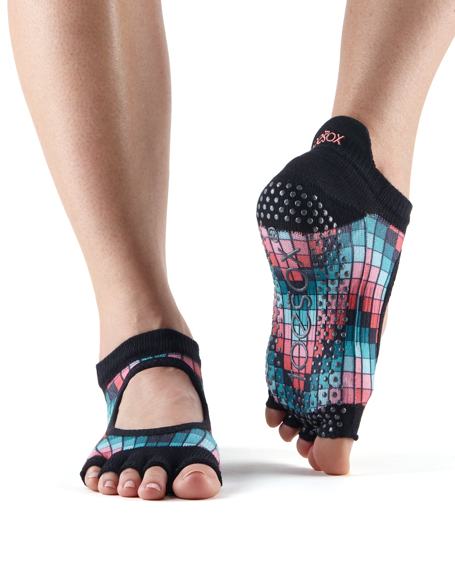 Toesox Half Toe Bellarina Grip | Αντιολισθητικές κάλτσες Μπαλαρίνα με κομμένα δάκτυλα.Απο Οργανικό βαμβάκι. - mykarma.gr