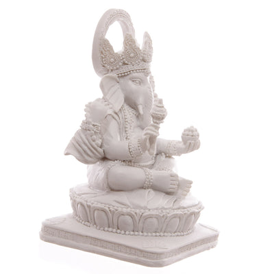 Άγαλμα Ganesha άσπρο.Διαστάσεις 13,5 x 8,5 x 8 cm - mykarma.gr