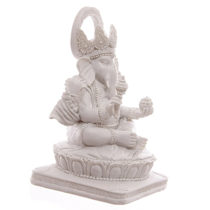 Άγαλμα Ganesha άσπρο.Διαστάσεις 13,5 x 8,5 x 8 cm - mykarma.gr