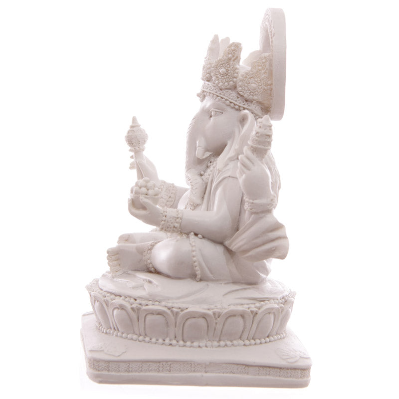 Άγαλμα Ganesha άσπρο.Διαστάσεις 13,5 x 8,5 x 8 cm - mykarma.gr