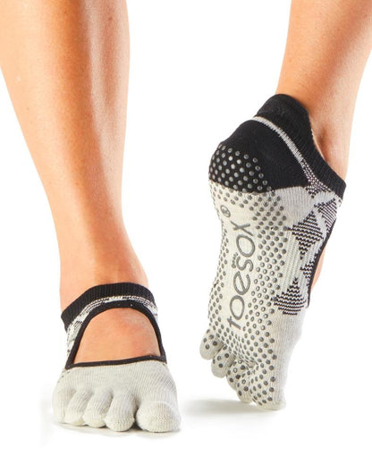 Toesox Full Toe Bellarina Grip | Αντιολισθητικές κάλτσες Μπαλαρίνα με δάκτυλα. Απο Οργανικό βαμβάκι. - mykarma.gr