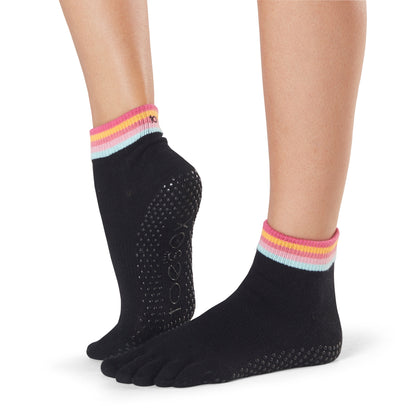 Toesox Full Toe Ankle Grip | Αντιολισθητικές κάλτσες με δάκτυλα. Από Οργανικό βαμβάκι. - mykarma.gr