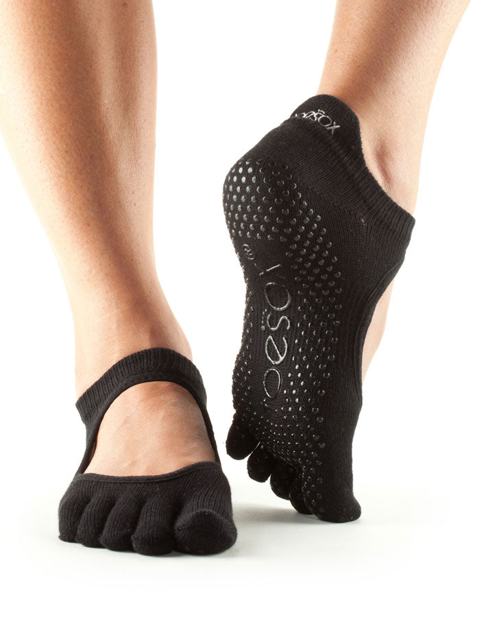 Toesox Full Toe Bellarina Grip | Αντιολισθητικές κάλτσες Μπαλαρίνα με δάκτυλα. Απο Οργανικό βαμβάκι. - mykarma.gr
