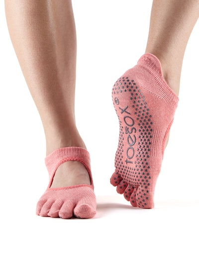 Toesox Full Toe Bellarina Grip | Αντιολισθητικές κάλτσες Μπαλαρίνα με δάκτυλα. Απο Οργανικό βαμβάκι. - mykarma.gr