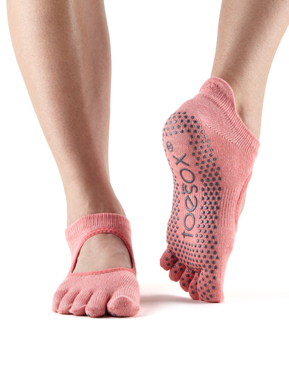 Toesox Full Toe Bellarina Grip | Αντιολισθητικές κάλτσες Μπαλαρίνα με δάκτυλα. Απο Οργανικό βαμβάκι. - mykarma.gr