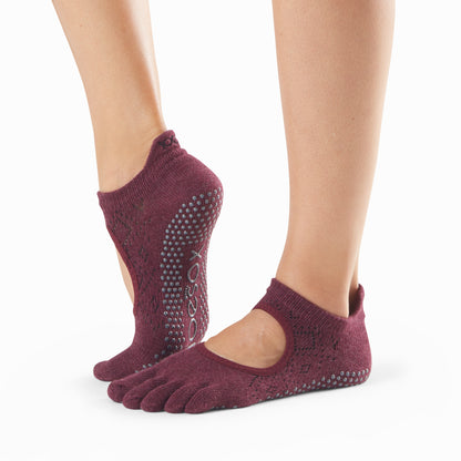 Toesox Full Toe Bellarina Grip | Αντιολισθητικές κάλτσες Μπαλαρίνα με δάκτυλα. Απο Οργανικό βαμβάκι. - mykarma.gr