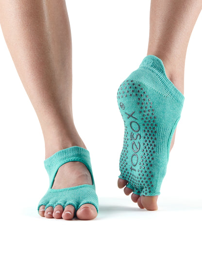 Toesox Half Toe Bellarina Grip | Αντιολισθητικές κάλτσες Μπαλαρίνα με κομμένα δάκτυλα.Απο Οργανικό βαμβάκι. - mykarma.gr