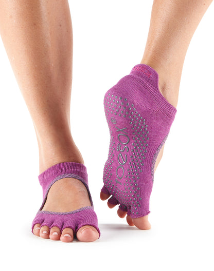 Toesox Half Toe Bellarina Grip | Αντιολισθητικές κάλτσες Μπαλαρίνα με κομμένα δάκτυλα.Απο Οργανικό βαμβάκι. - mykarma.gr