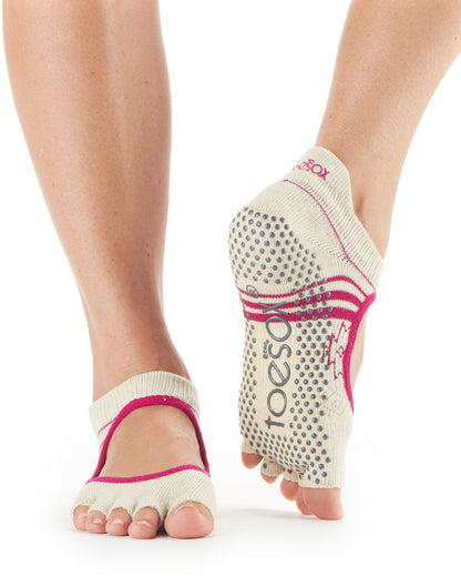 Toesox Half Toe Bellarina Grip | Αντιολισθητικές κάλτσες Μπαλαρίνα με κομμένα δάκτυλα.Απο Οργανικό βαμβάκι. - mykarma.gr