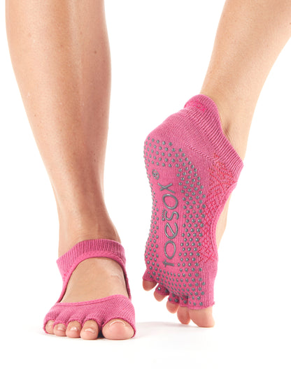 Toesox Half Toe Bellarina Grip | Αντιολισθητικές κάλτσες Μπαλαρίνα με κομμένα δάκτυλα.Απο Οργανικό βαμβάκι. - mykarma.gr