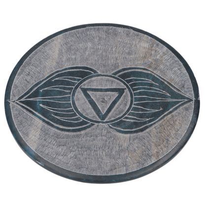 Βάση για Στικ από Σαπουνόπετρα - 6o Chakra Third Eye Ajna  Διάμετρος: 7,5 cm - mykarma.gr