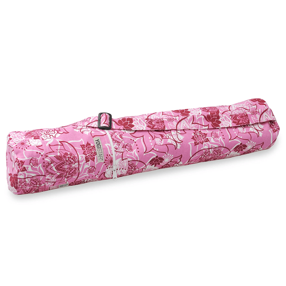 Yogistar- Τσάντα για στρώμα γιόγκα 'Basic' zip cotton - Lotus Rose/Red - 65 cm - mykarma.gr