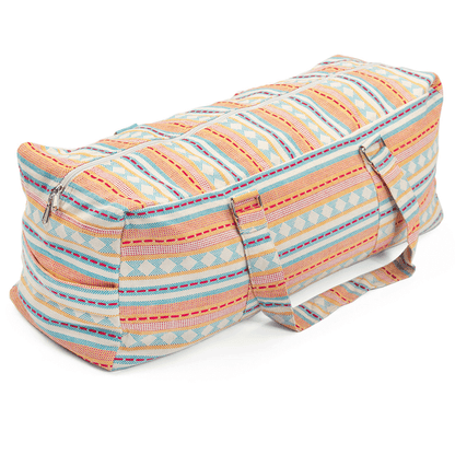 Bodhi Yoga Kit Mat Bag Ethno - Τσάντα Μεταφοράς για στρώμα - βαμβάκι - Apricot/Light blue . Διαστάσεις 63cm x 20cm x 23cm - mykarma.gr
