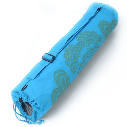 Yogistar- Τσάντα για στρώμα γιόγκα 'Basic' cotton - Ethnic Aqua - 65 cm - mykarma.gr