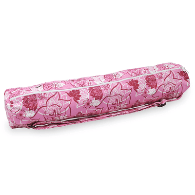 Yogistar- Τσάντα για στρώμα γιόγκα 'Basic' zip cotton - Lotus Rose/Red - 65 cm - mykarma.gr