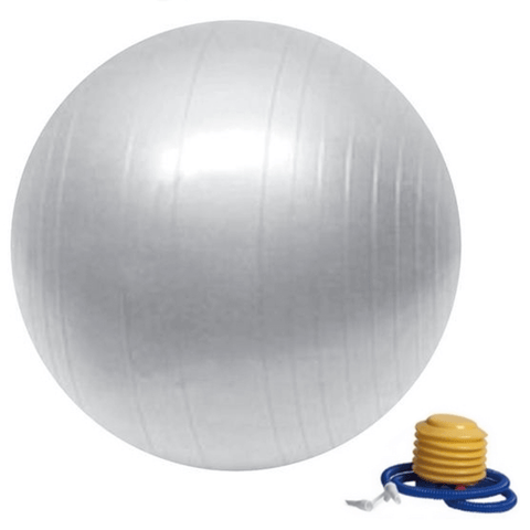 Swiss Ball - Μεγάλη Αντιολισθητική Μπάλα για Pilates Yoga/Fitness gym Total Body Balance - Γκρι - Ø  55cm ( 110 kg ) - mykarma.gr