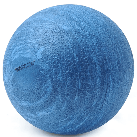 Yogistar Fascia Ball - ευέλικτη μπάλα από αφρό EVA για Γιόγκα & Μυϊκη θεραπεία - Marble Blue Διάμετρος: 15,5 cm - mykarma.gr