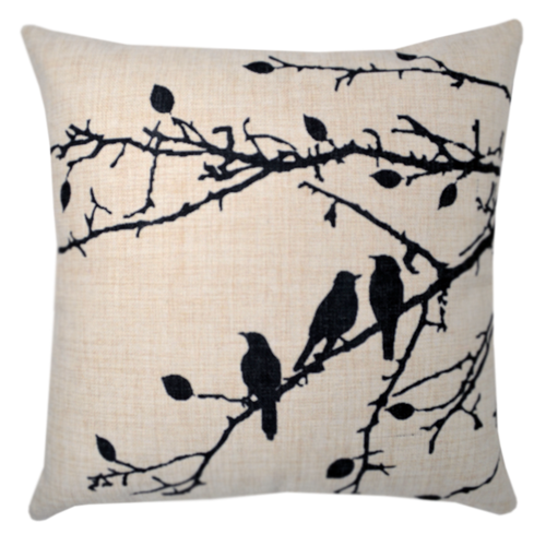 Μαξιλάροθήκη πουλάκια. Διαστάσεις 44 x 44cm. - mykarma.gr