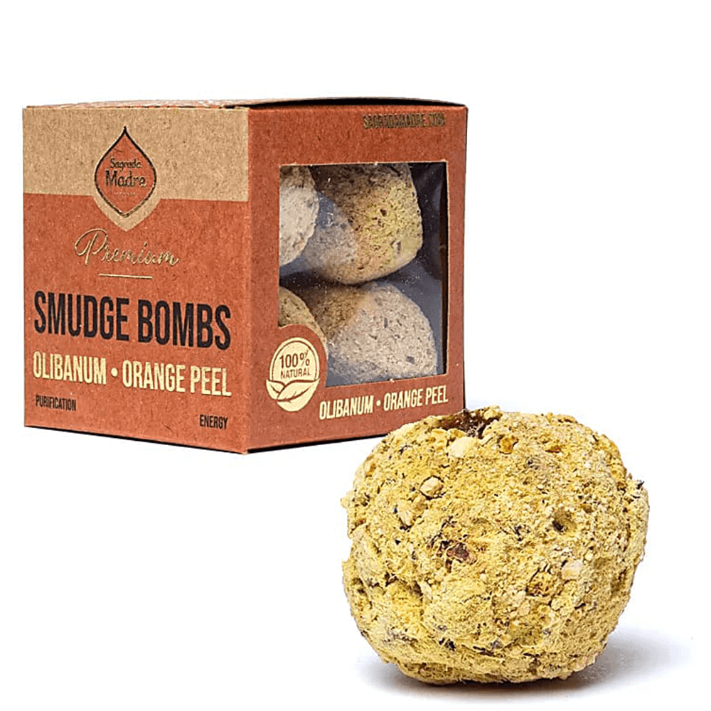 Θυμίαμα Sagrada Madre Premium Smudge Bombs με Λιβάνι & Πορτοκάλι (Olibanum & Orange) 8τμχ - mykarma.gr