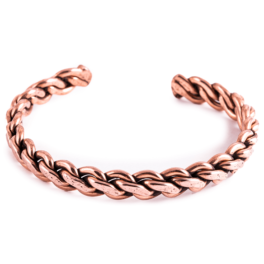 Χειροποίητο Βραχιόλι Χάλκινο «Πλεκτό» από 100% χαλκό Μέγεθος ρυθμιζόμενο Βάρος:31 γρ Πλάτος: 0,9 εκ - mykarma.gr
