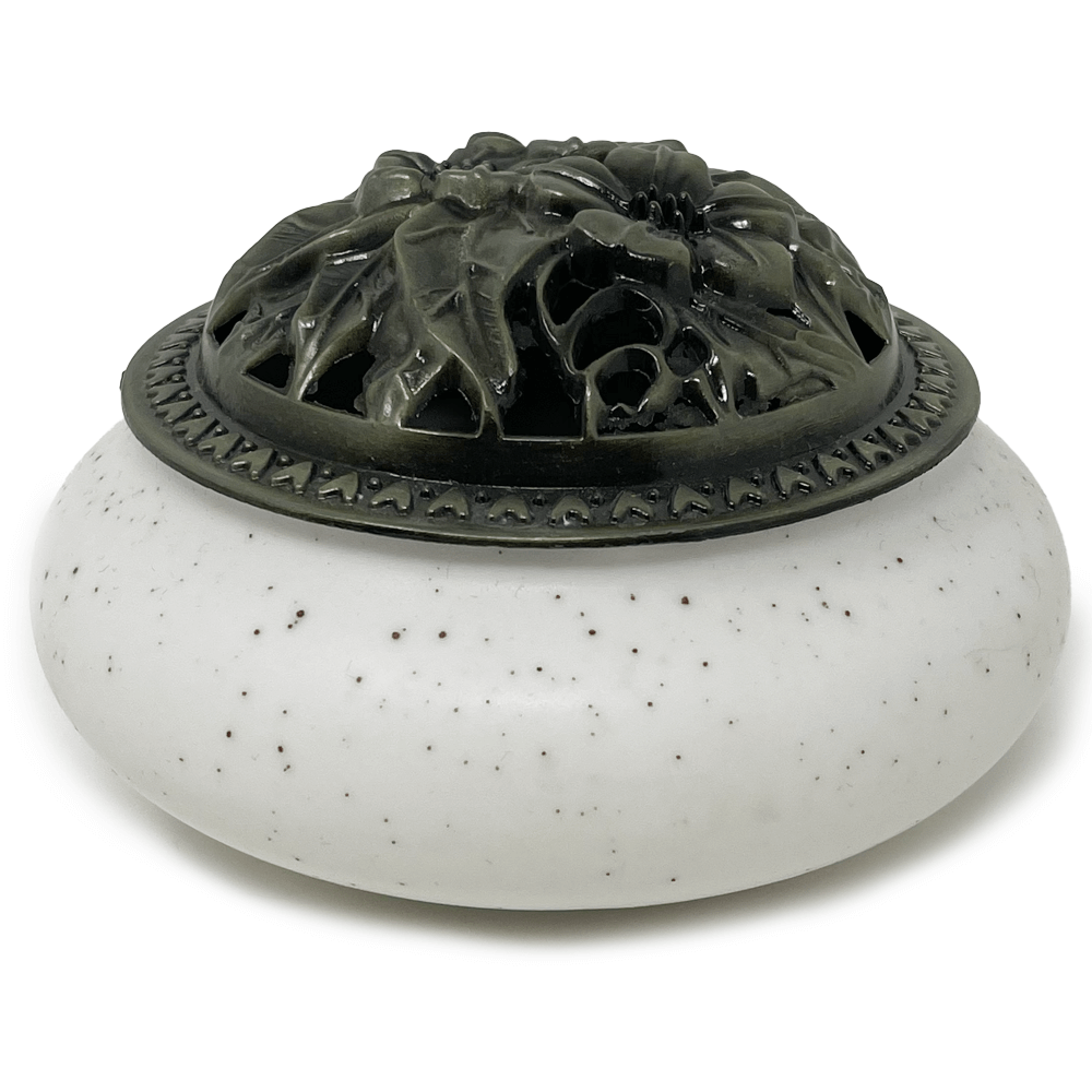 Κεραμικός καυστήρας για θυμίαμα - Λευκό - mykarma.gr