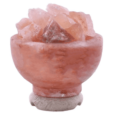Λάμπα Fire Bowl από άλατα Ιμαλαΐων Πορτοκαλί με ακατέργαστη επιφάνεια Διαστάσεις: 14Χ14Χ18 εκ. - mykarma.gr
