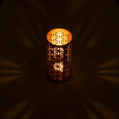 Fair Trade Φωτιστικό για ρεσώ «Flower of Life»  Διαστάσεις: 16 × 7,5 cm - mykarma.gr