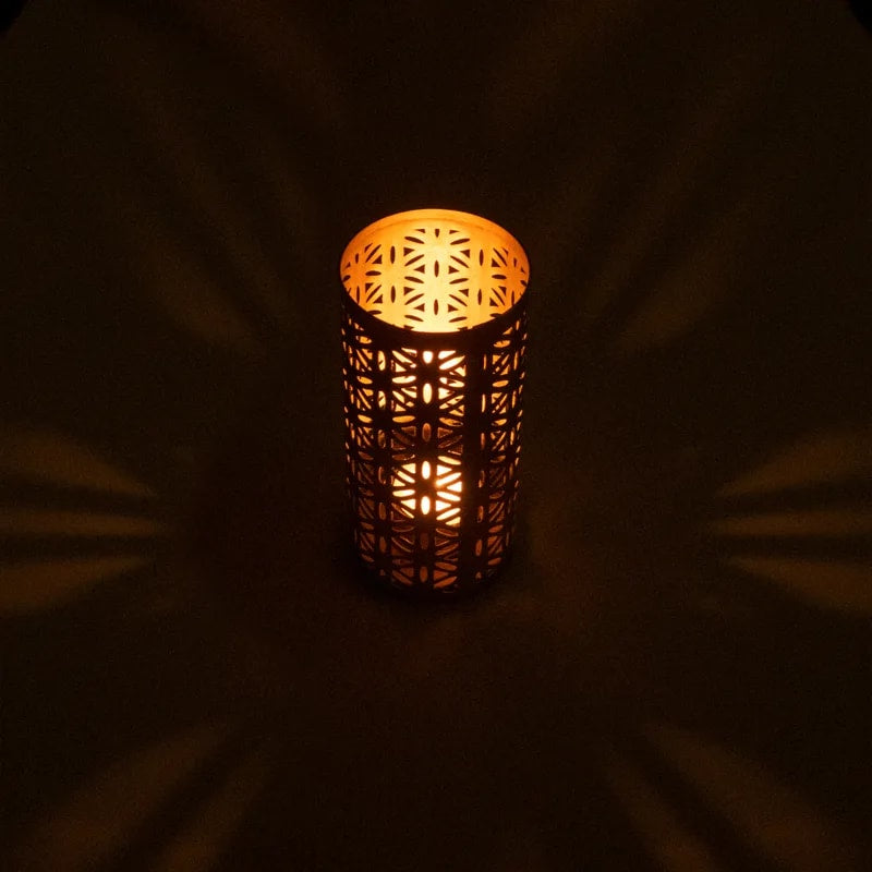 Fair Trade Φωτιστικό για ρεσώ «Flower of Life»  Διαστάσεις: 16 × 7,5 cm - mykarma.gr