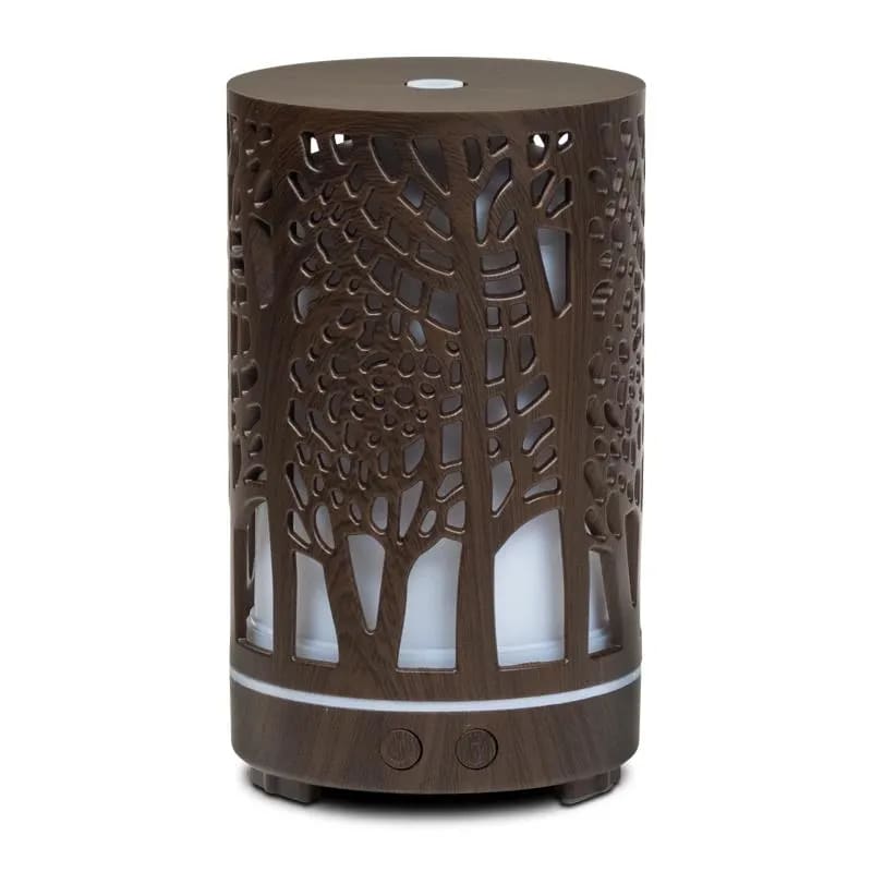 Ultrasonic aroma diffuser “Zen Forest”-Ηλεκτρικός διαχυτής αρώματος για Αιθέριο έλαιο - χρώμα καφέ . Περιεκτικότητα 200ml Μέγεθος:9,3x15,7cm - mykarma.gr