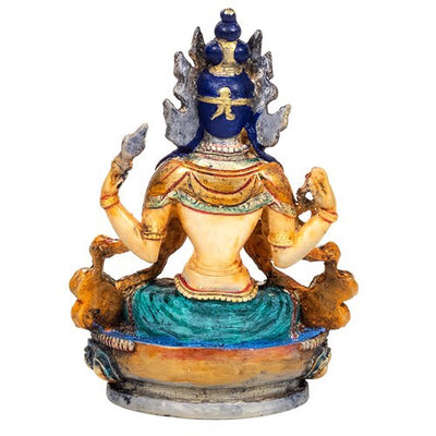 Chenrezig Buddha - Βούδας της Συμπόνιας-πολύχρωμο. Βάρος: 400γρ. Μέγεθος:15cm - mykarma.gr