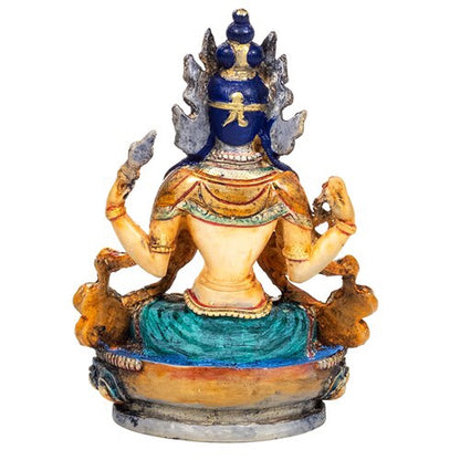 Chenrezig Buddha - Βούδας της Συμπόνιας-πολύχρωμο. Βάρος: 400γρ. Μέγεθος:15cm - mykarma.gr