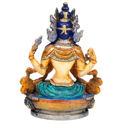 Chenrezig Buddha - Βούδας της Συμπόνιας-πολύχρωμο. Βάρος: 400γρ. Μέγεθος:15cm - mykarma.gr