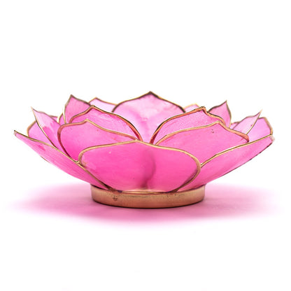 Lotus ατμοσφαιρικό φως Capiz: ροζ -  13,5 εκ. - mykarma.gr