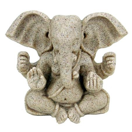 Άγαλμα Ganesh - Θεός της Τύχης με τέσσερα χέρια - απο άμμο.Διαστάσεις: 8 εκ - mykarma.gr