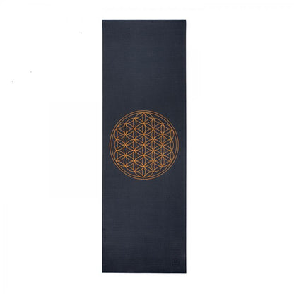 Bodhi στρώμα γιόγκα Leela με Flower of Life - anthracite  183 x 60 cm, 4.5 mm - mykarma.gr