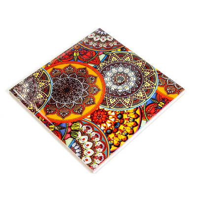 Κεραμικά σουβέρ Mandala σετ των 4.Διαστάσεις:10x10x0,5cm. - mykarma.gr