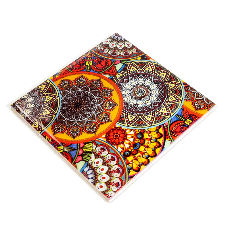 Κεραμικά σουβέρ Mandala σετ των 4.Διαστάσεις:10x10x0,5cm. - mykarma.gr