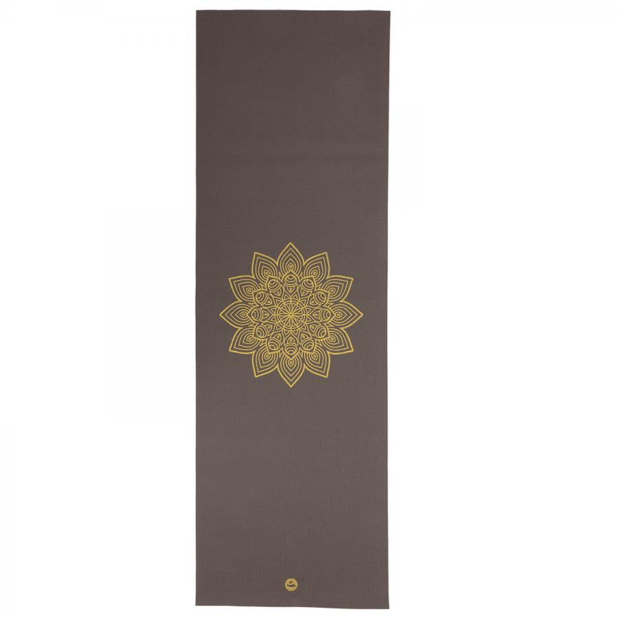 Bodhi στρώμα γιόγκα Premium Rishikesh με Mandala Gold - Taupe  183 x 60 cm, 4.5 mm - mykarma.gr