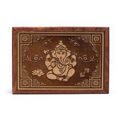 Κουτί Κοσμημάτων  Ganesh χαραγμένο 17,5x13x6,5 - mykarma.gr