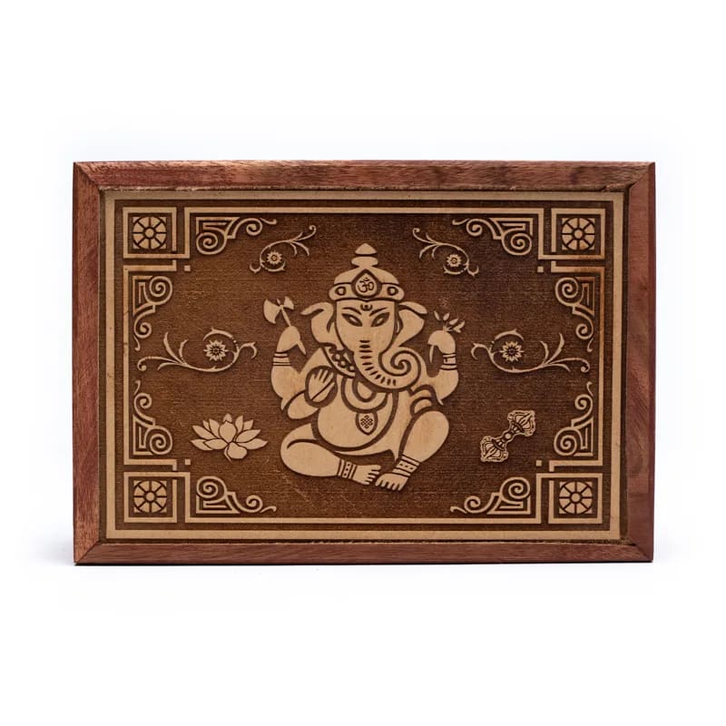 Κουτί Κοσμημάτων  Ganesh χαραγμένο 17,5x13x6,5 - mykarma.gr
