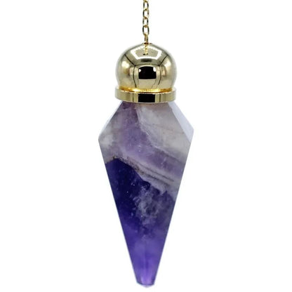 Εκκρεμές (Pendulum) - Αμέθυστος (Amethyst) με μυτερή άκρη.Μέγεθος 5 cm Βάρος 17 g - mykarma.gr